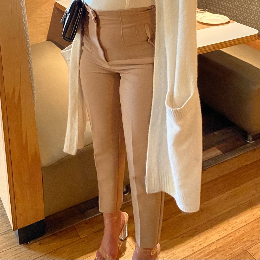 Zara HIGH-WAISTED Cigarette Trouser PANTS
taupe brown | 7901/432
